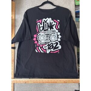 BLINK 182 - BOOMBOX T-SHIRT -SIZE XL - RARE!  BLACK/PINK